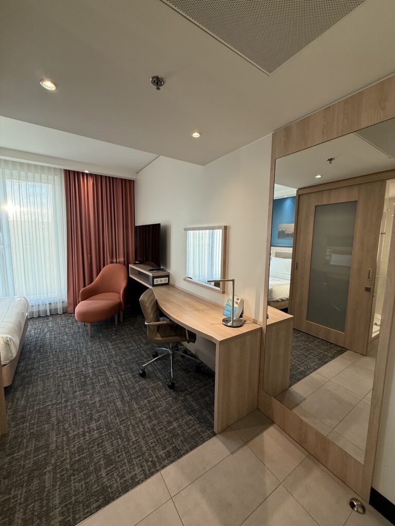 Guest room desk and chair at Hampton Berlin Alexanderplatz