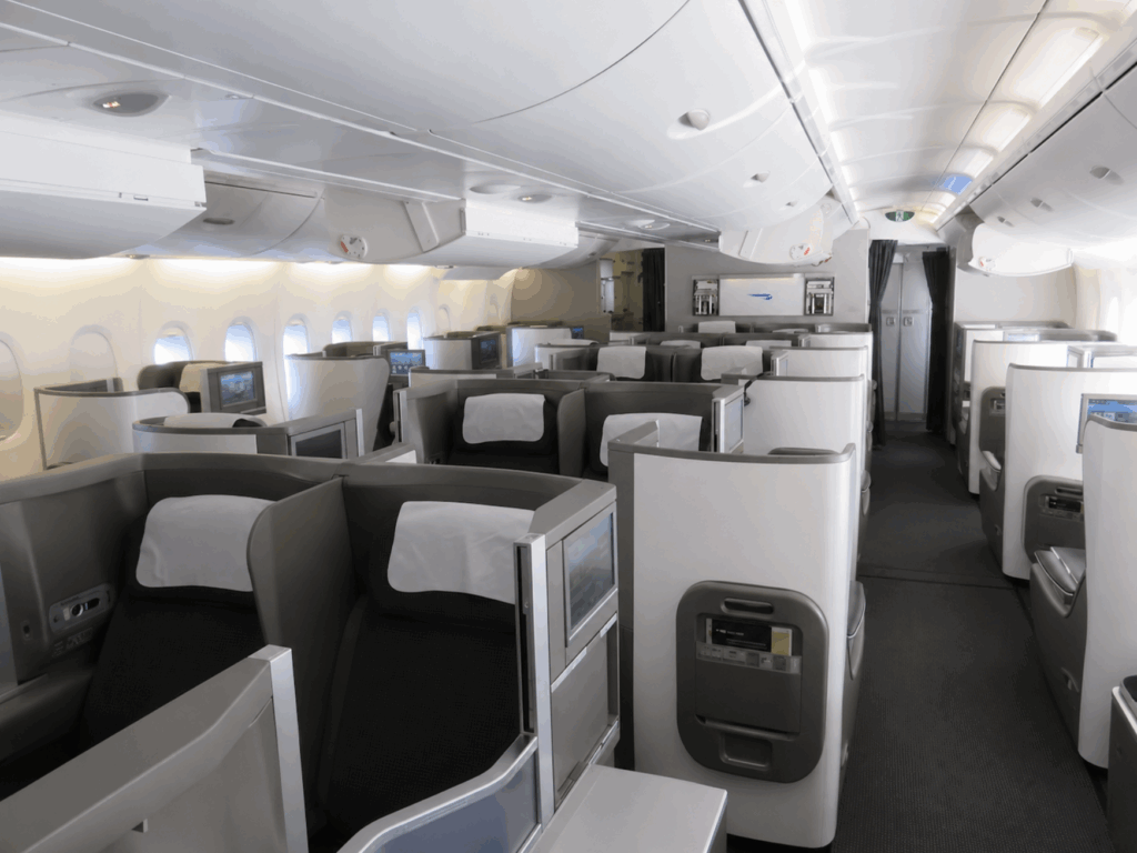 British Airways A380 main deck business class cabin