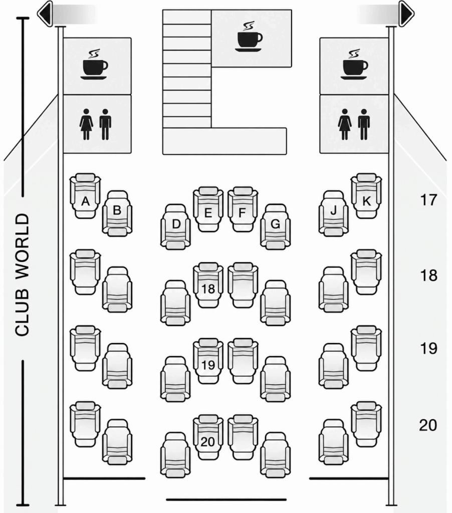 British Airways 747-400 Main Deck Business Class cabin © BoardingGroup.One