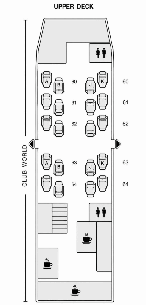 British Airways 747-400 Upper Deck Business Class cabin © BoardingGroup.One