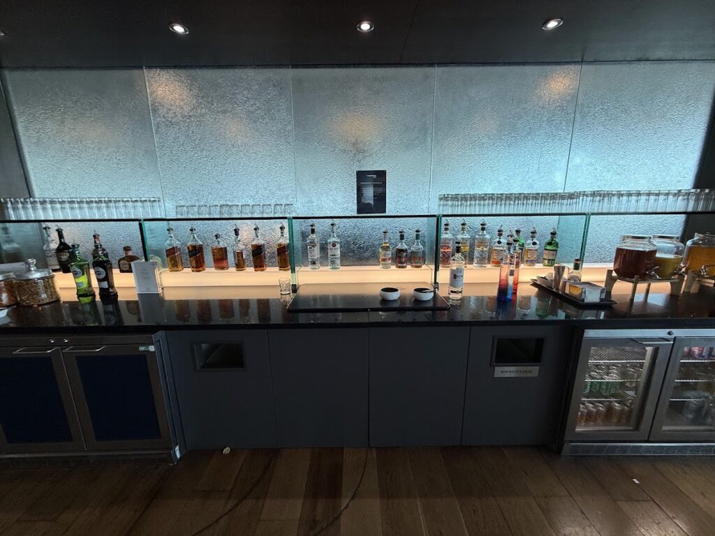 Self-service bar with spirits in BA Galleries South