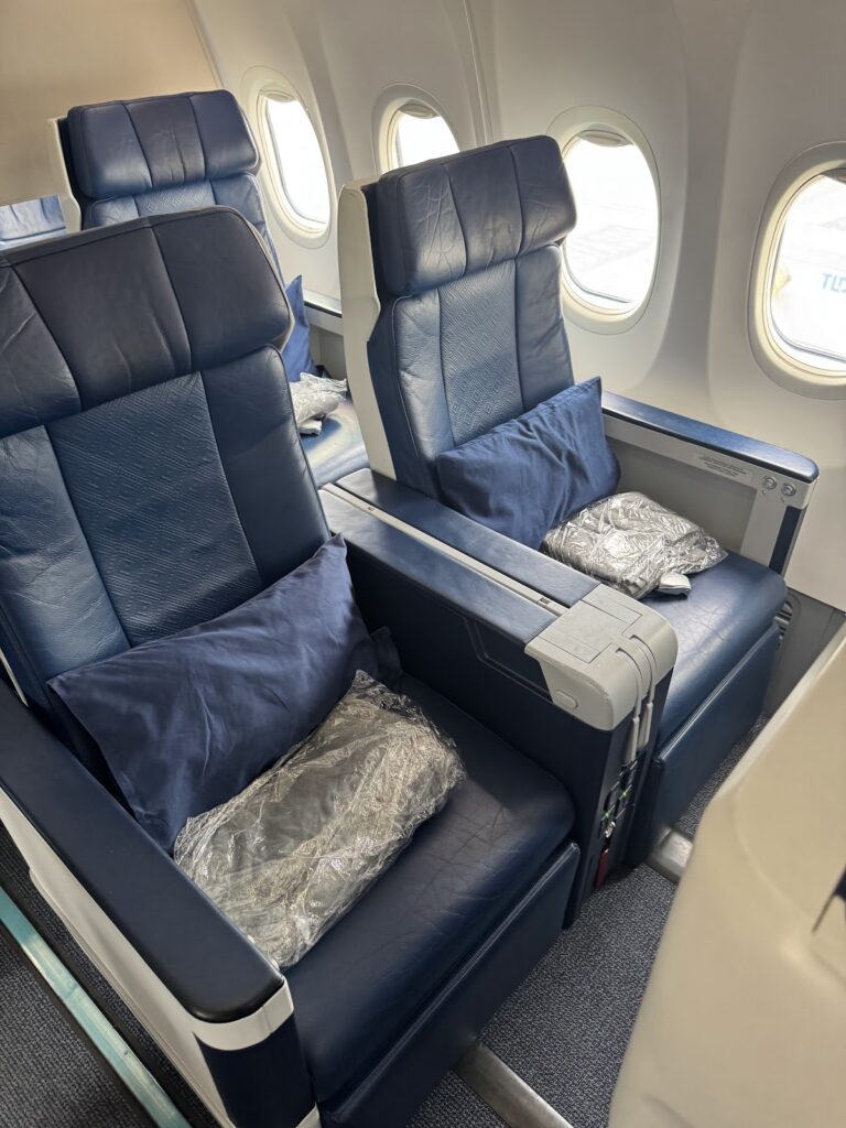 Malaysia Airlines 737 Business Class seats in row two