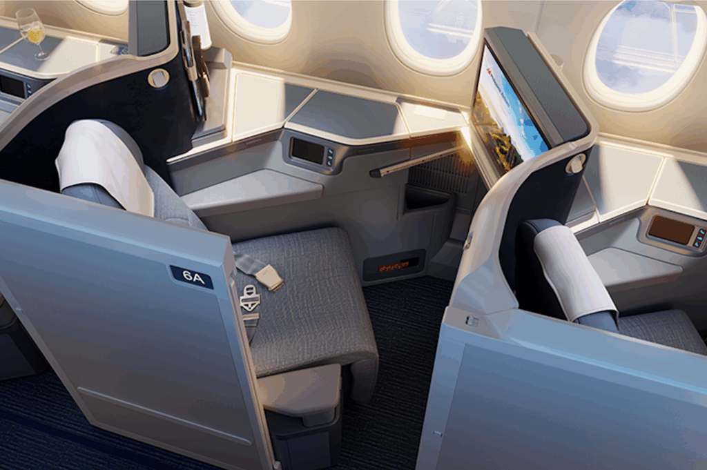 Newer business class seats on the Philippine Airlines A350