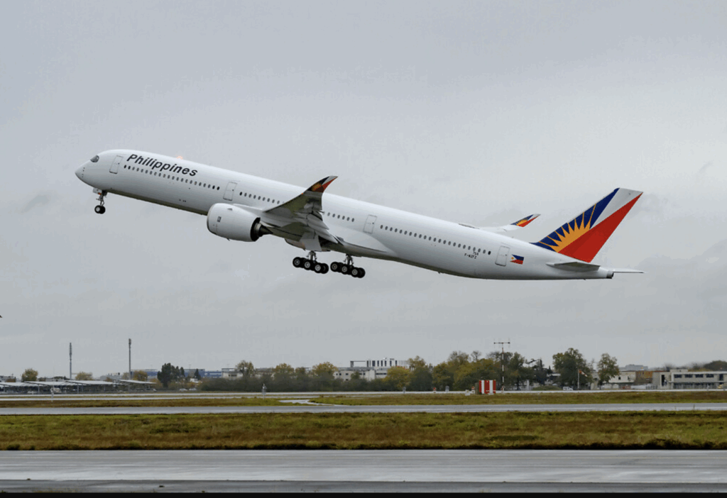 Philippine Airlines A350-1000 taking off