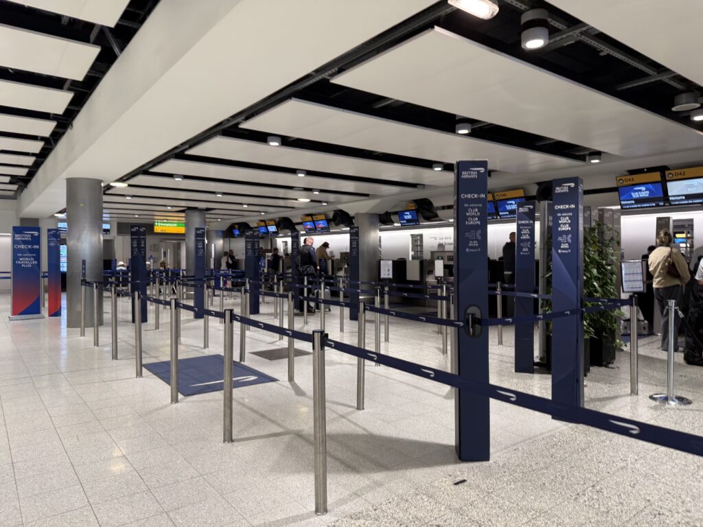 BA check-in area at Heathrow Terminal 3
