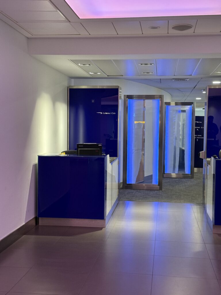 Terminal 3 BA Galleries Lounge entrance