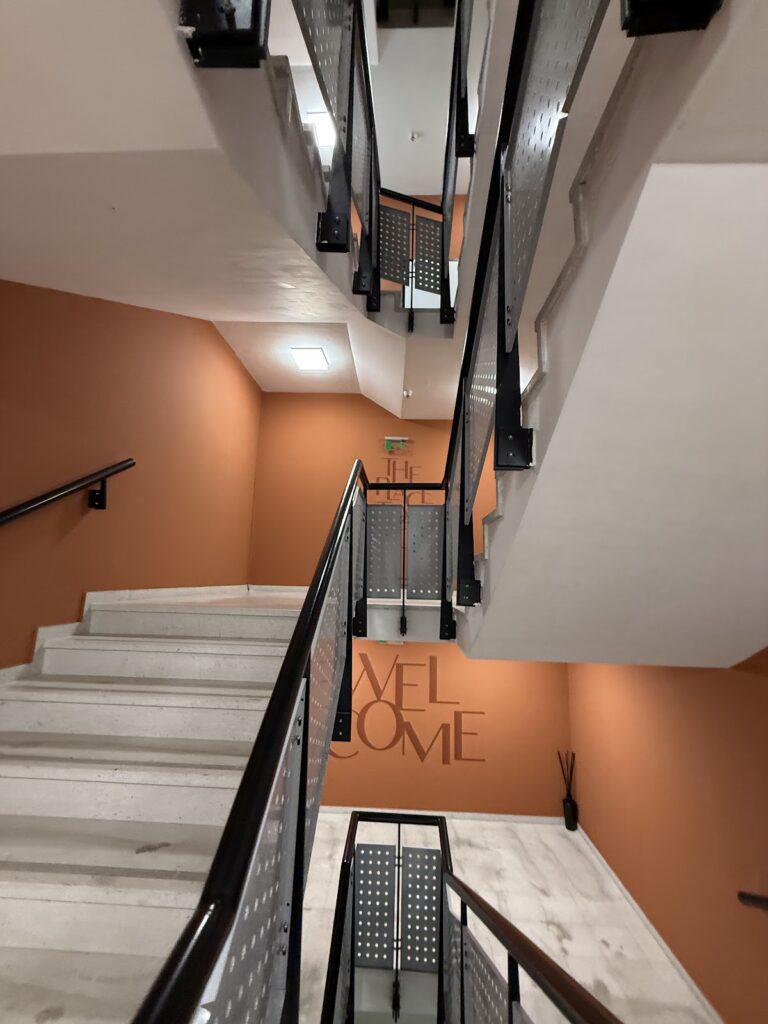 Welcome staircase entrance to Primeclass Lounge Sofia Airport
