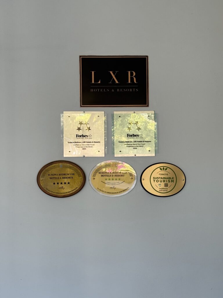 Susona Bodrum LXR Hotels Resorts awards and certifications