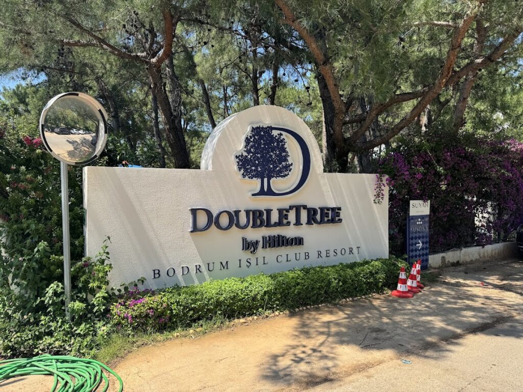 DoubleTree by Hilton Bodrum Işıl Club Resort entrance sign