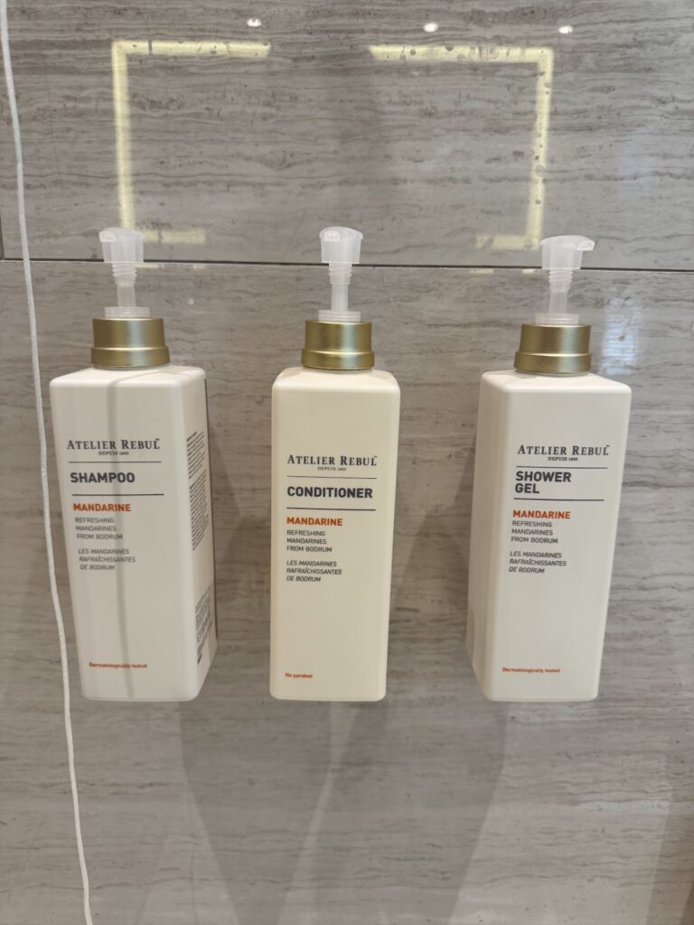 Atelier Rebuc mandarine bathroom amenities displayed