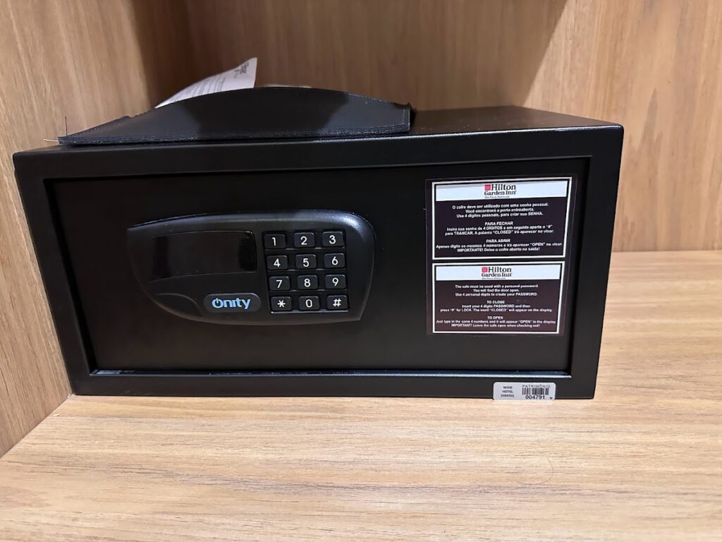 In-room safe with Onity keypad lock system