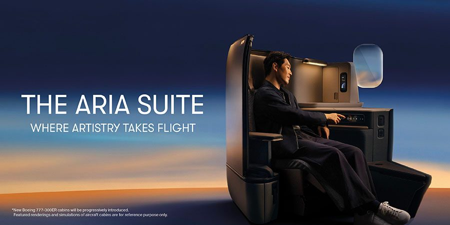 Official Cathay Pacific marketing for the Aria Suite