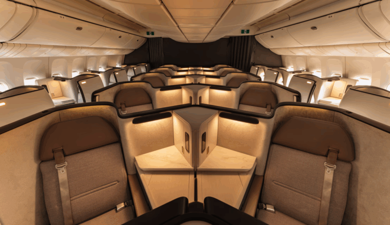 Aria Suite centre seats on a refitted Cathay Pacific business class cabin