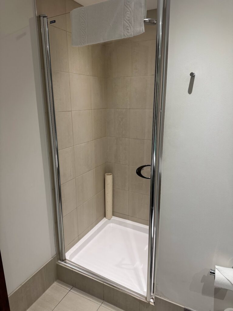 Hilton Canary Wharf bathroom shower enclosure