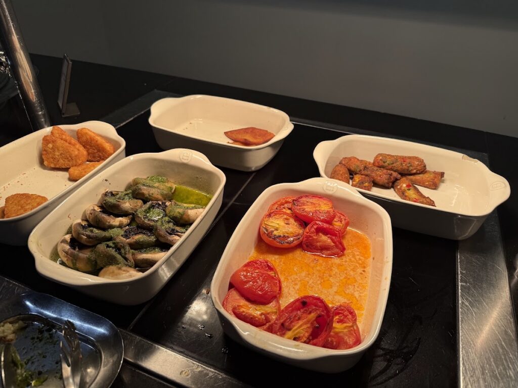 Hilton Canary Wharf breakfast buffet with appetizers