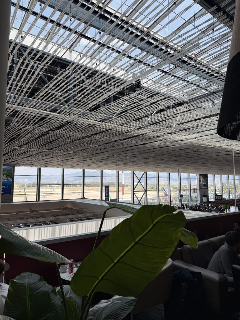 Prime Class Lounge windows overlooking Bodrum Milas Airport tarmac