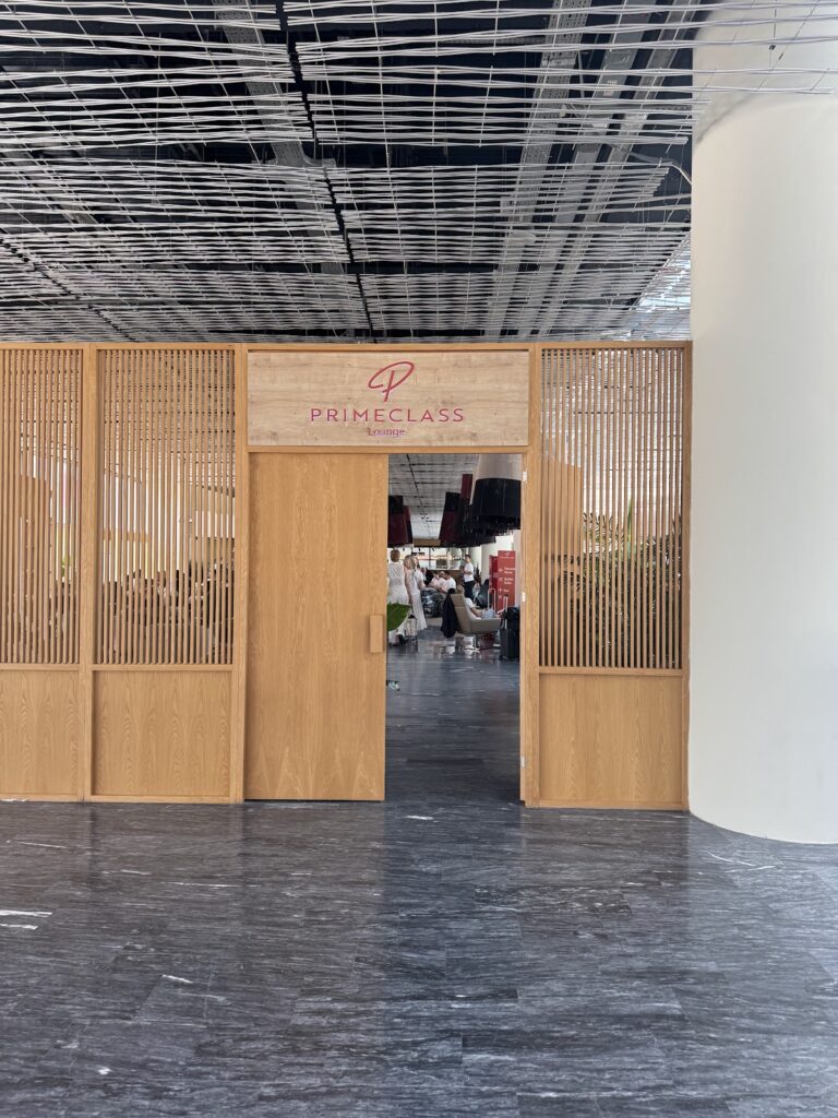 Prime Class Lounge wooden entrance doors