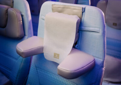 Emirates U-Dream bespoke economy class headrest