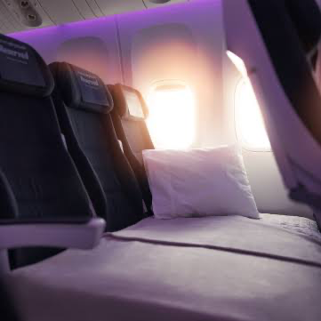 Air New Zealand Skycouch promotional imagery