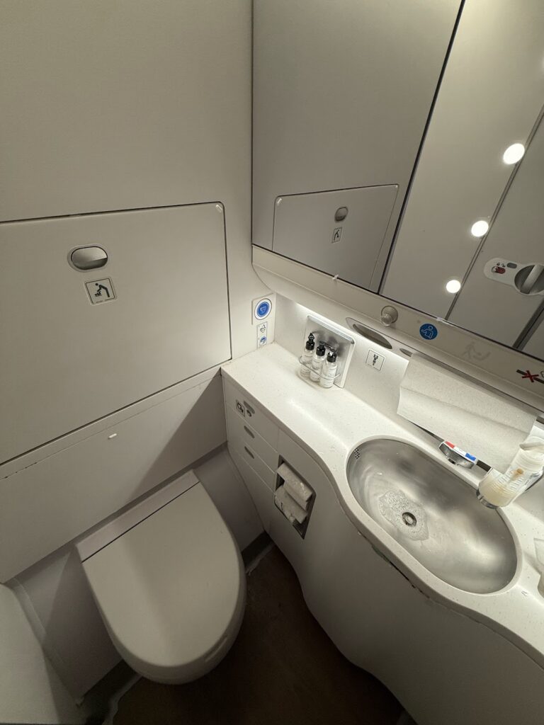 BA A350 Club Suite lavatory with modern amenities
