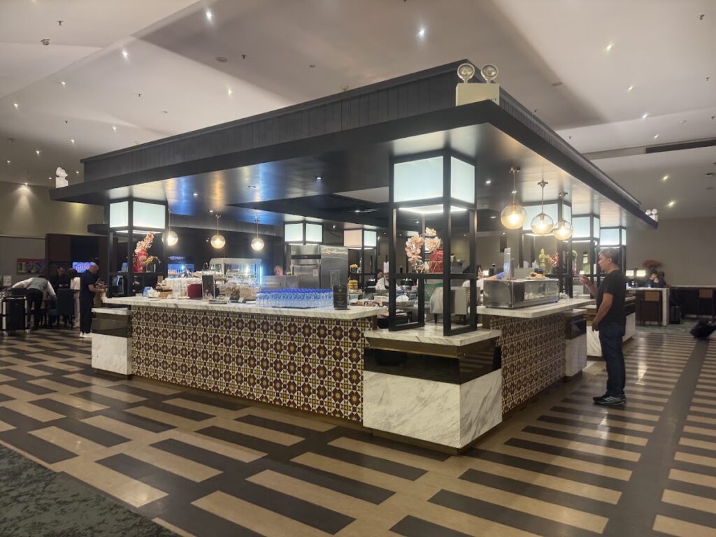 Heathrow Terminal 5 modern airport lounge with contemporary design