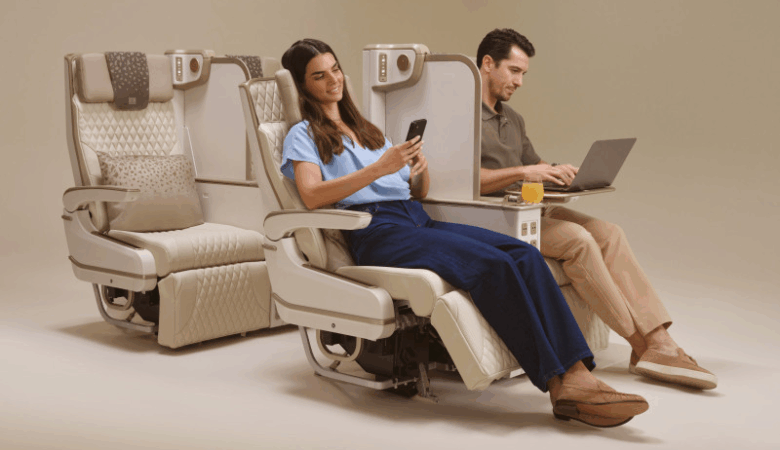 Emirates' new A350 premium economy seat
