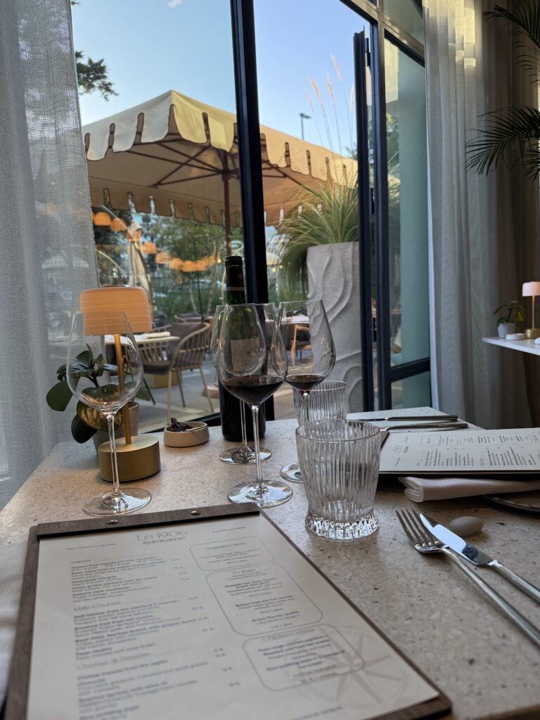 Restaurant dining with terrace view at Grand Hotel de Courtoisville