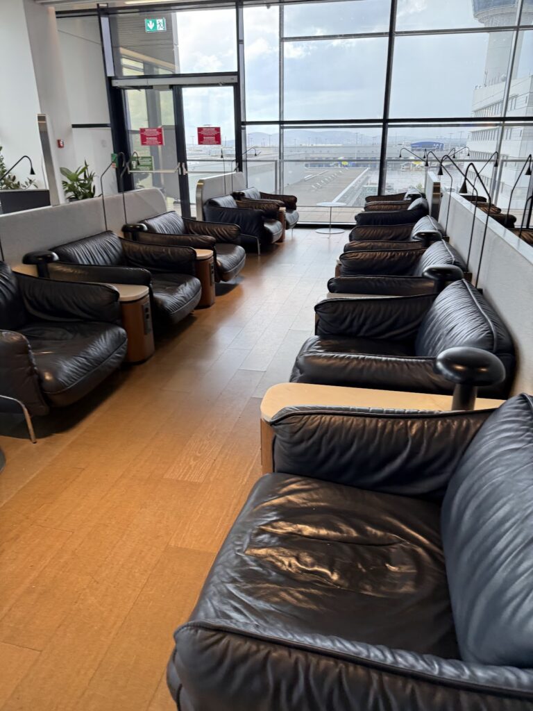 Aegean Airlines business class lounge seating area