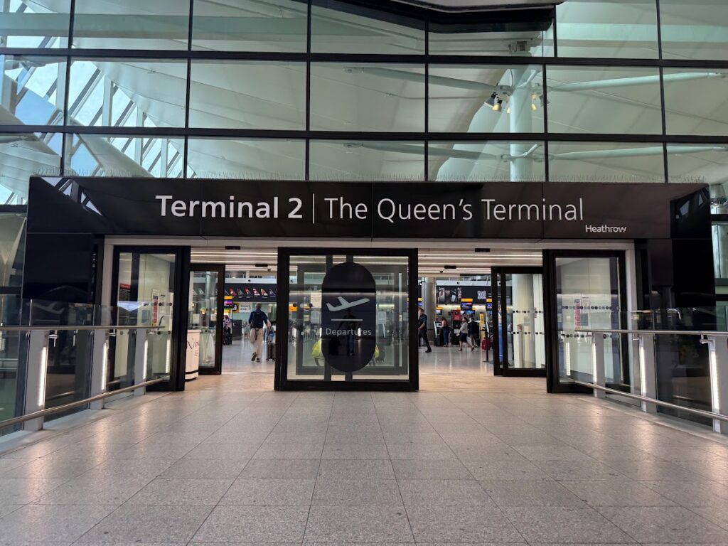Heathrow Terminal 2 Queen's Terminal departure hall